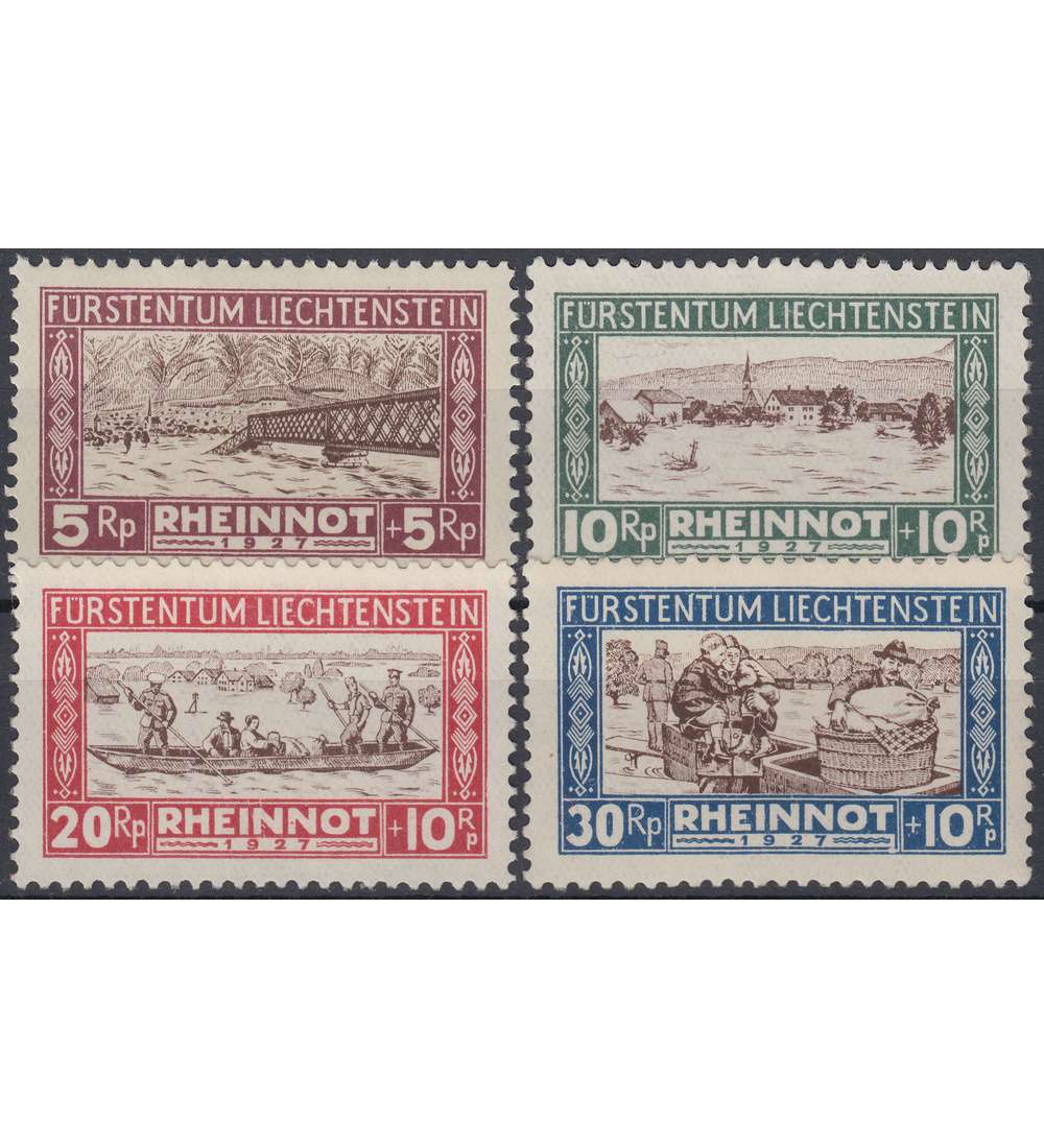 Liechtenstein Nr. 78-81        Hochwassergeschdigte
