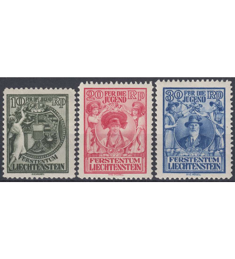 Liechtenstein Nr. 116-118      Jugendfrsorge