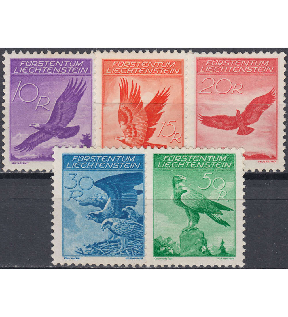 Liechtenstein Nr. 143-147      Flugpost Adler