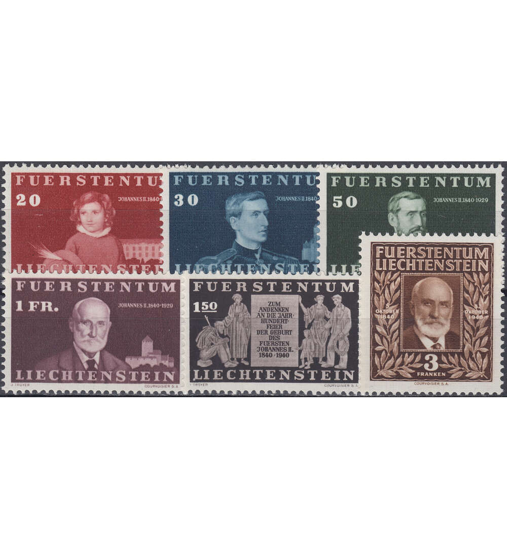 Liechtenstein Nr. 186-191 postfrisch ** 100. Geburtstag Frst Johann
