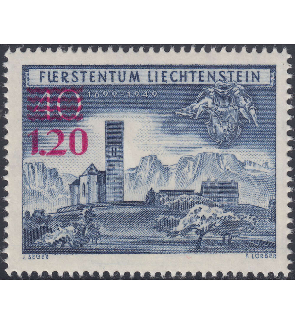 Liechtenstein Nr. 310 postfrisch **  Kirche mit Aufdruck