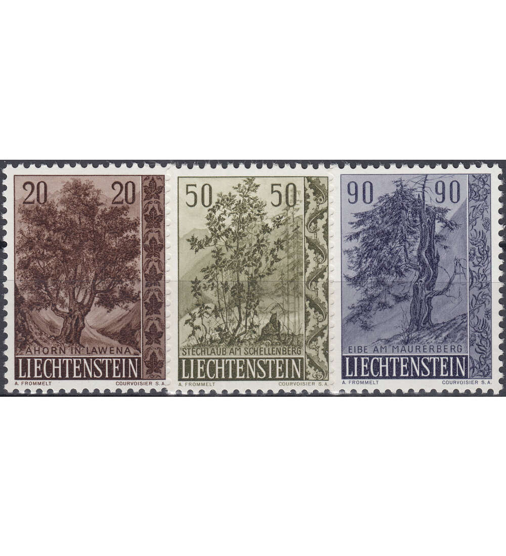 Liechtenstein Nr. 371-373 postfrisch ** Bume und Strucher 1958