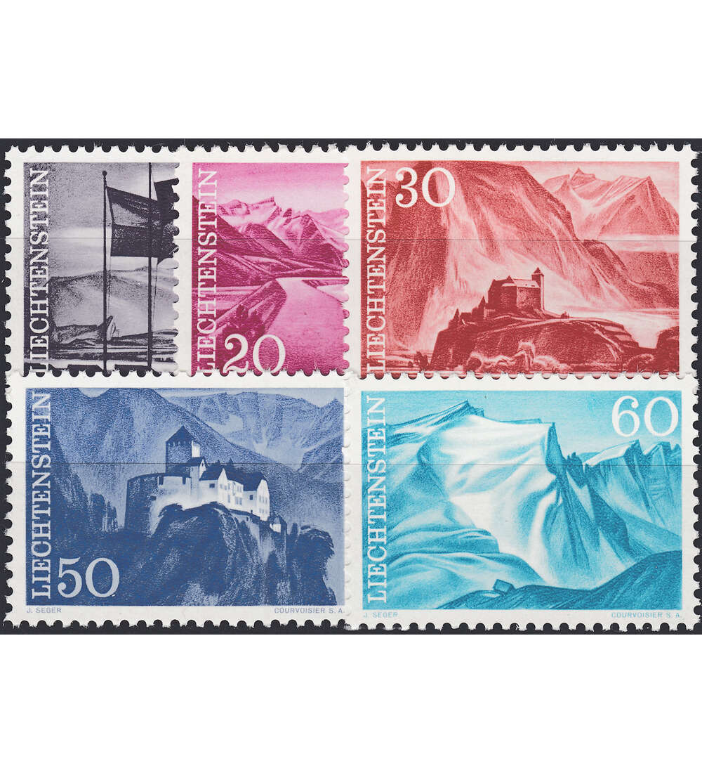 Liechtenstein Nr. 381-385 postfrisch ** Landschaften 1959
