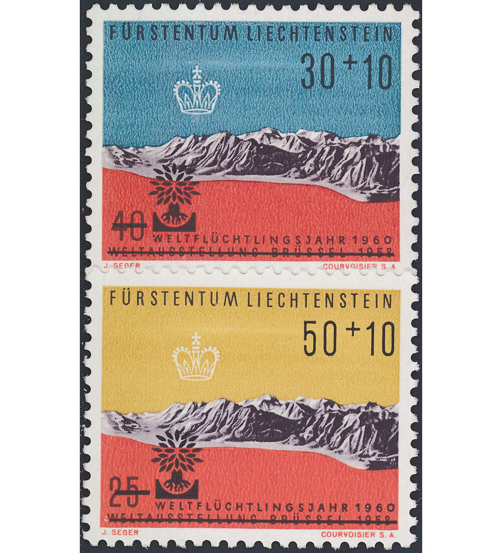 Liechtenstein Nr. 389-390 postfrisch ** Weltflchtlingsjahr 1960