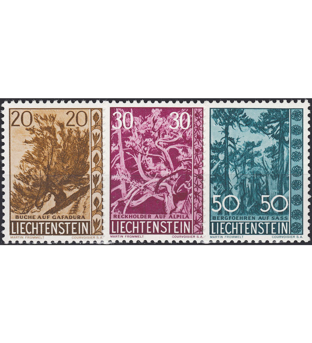 Liechtenstein Nr. 399-401 postfrisch ** Bume und Strucher 1960