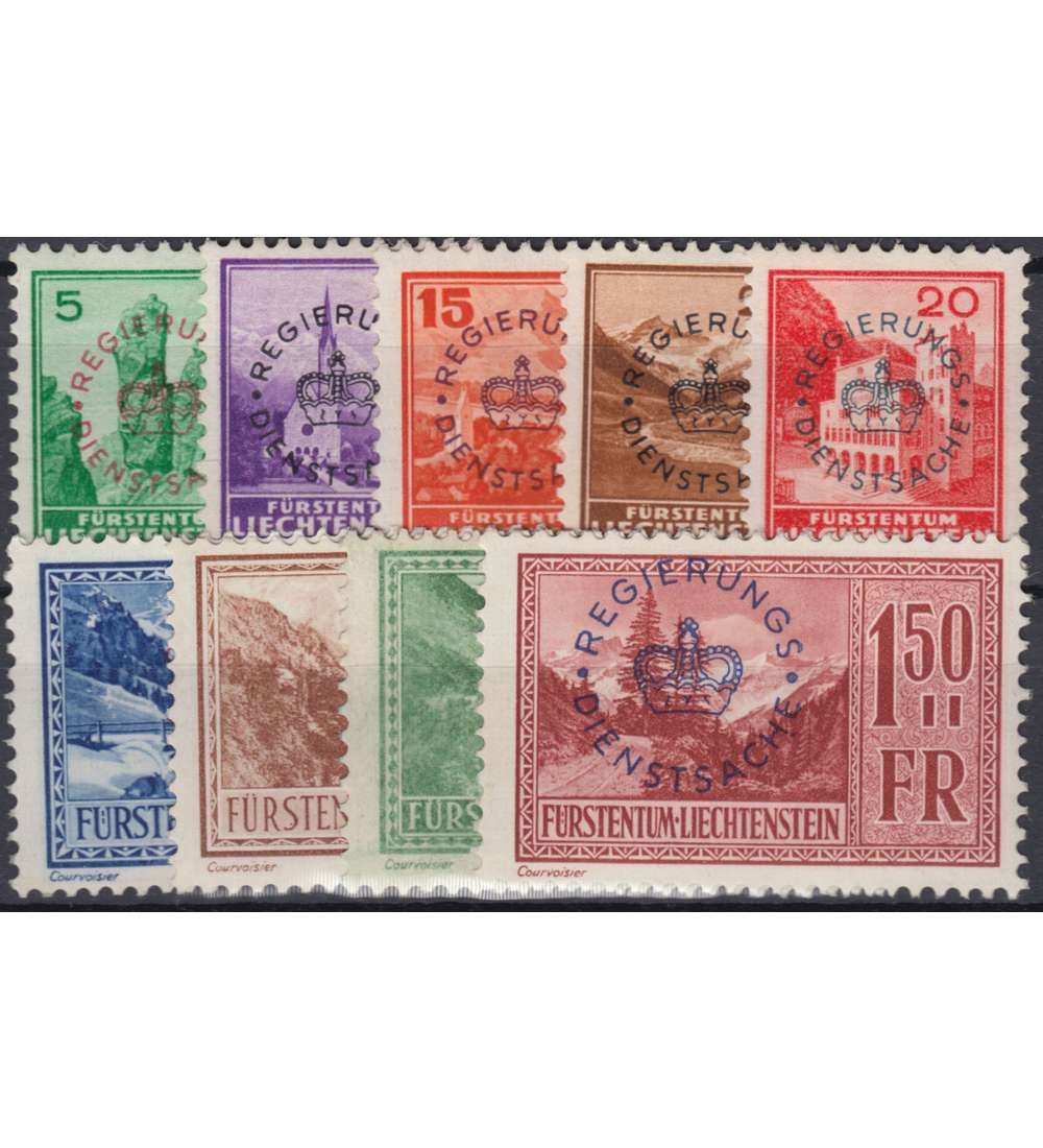 Liechtenstein Nr. D 11-19      Dienstmarken  postfrisch **