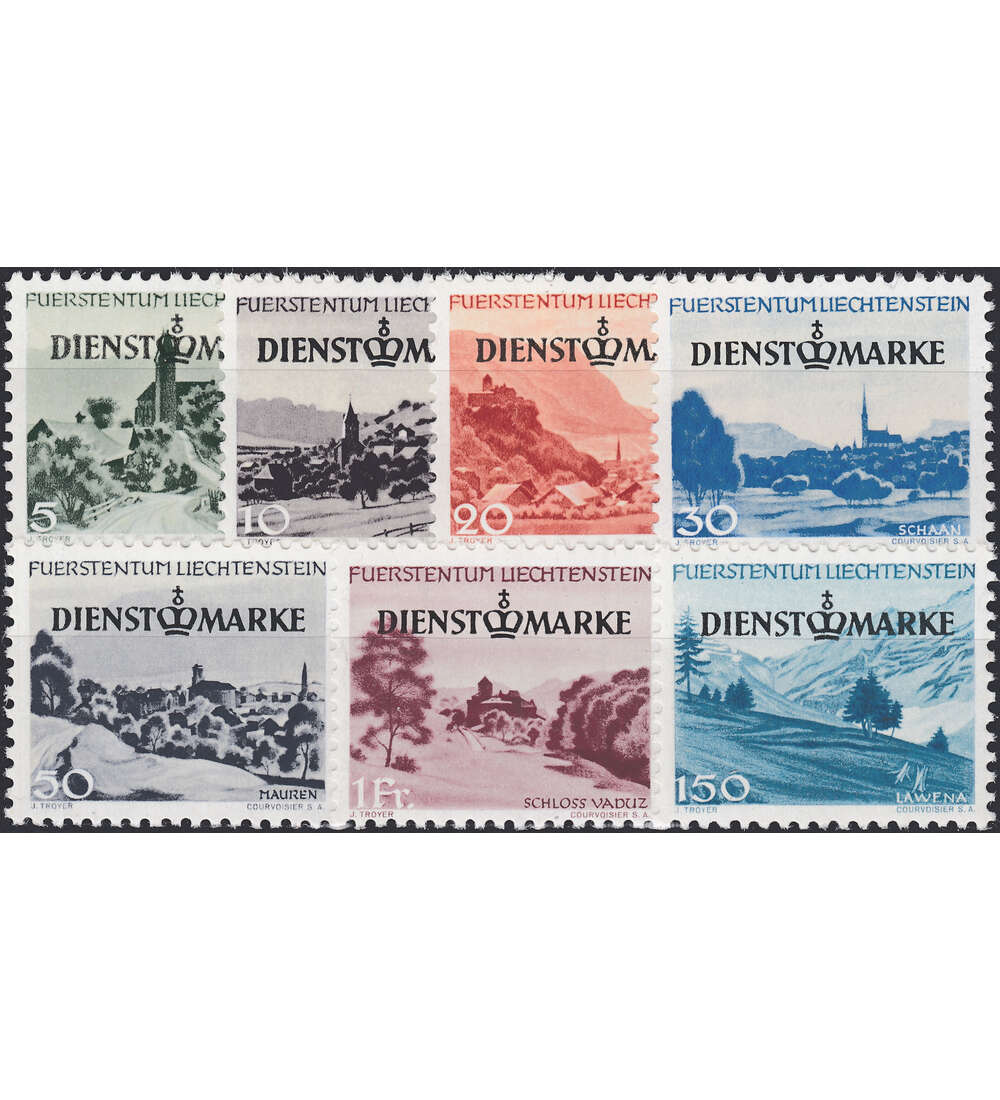Liechtenstein Nr. D 28-34 Dienstmarken postfrisch **