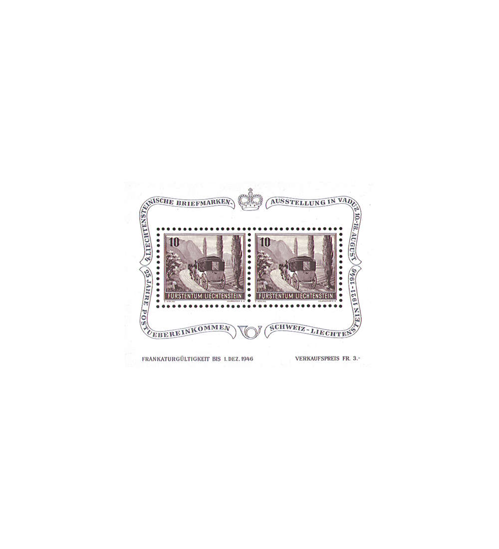 Liechtenstein Block Nr. 4 postfrisch ** Briefmarkenausstellung 1946
