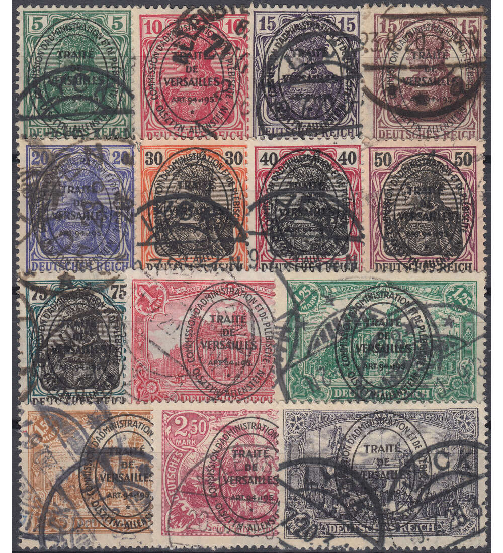 Allenstein Nr.15-28 gestempelt