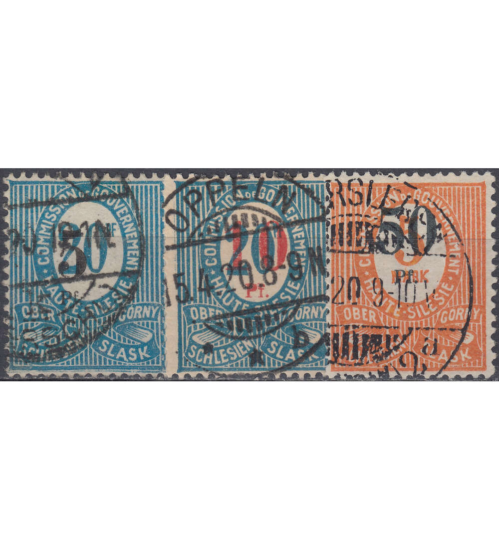 Oberschlesien Nr. 10-12 gestempelt