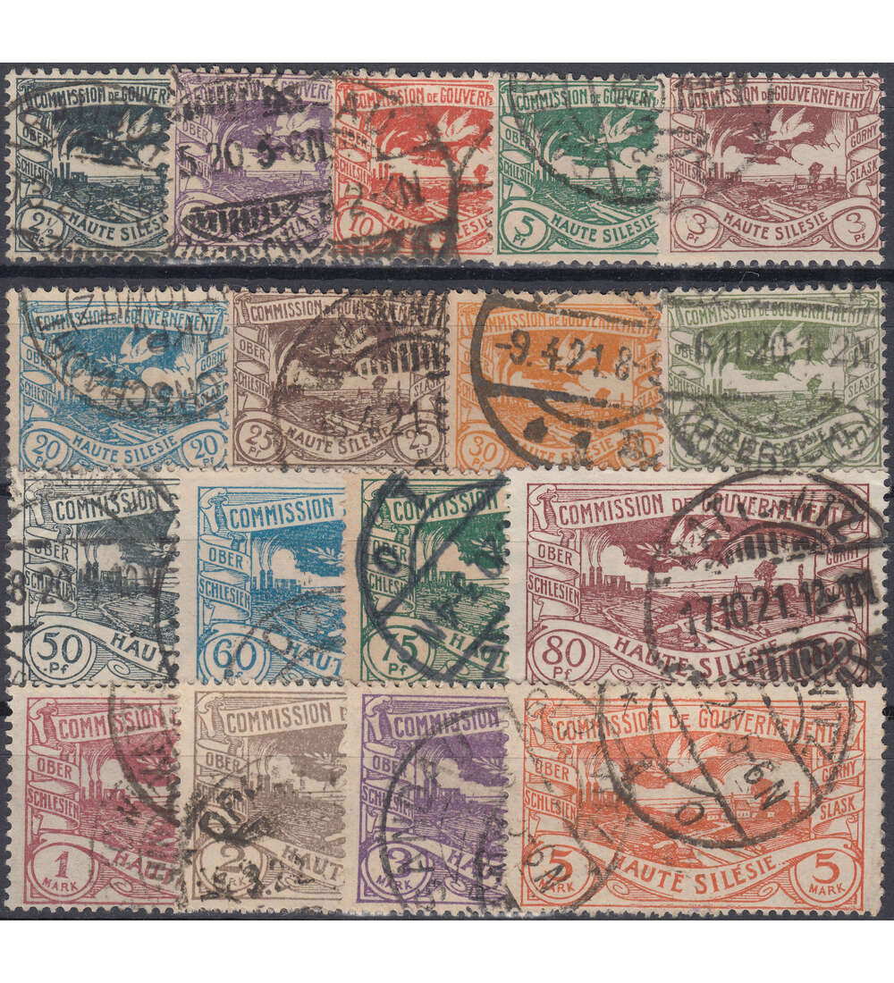 Oberschlesien Nr. 13-29 gestempelt