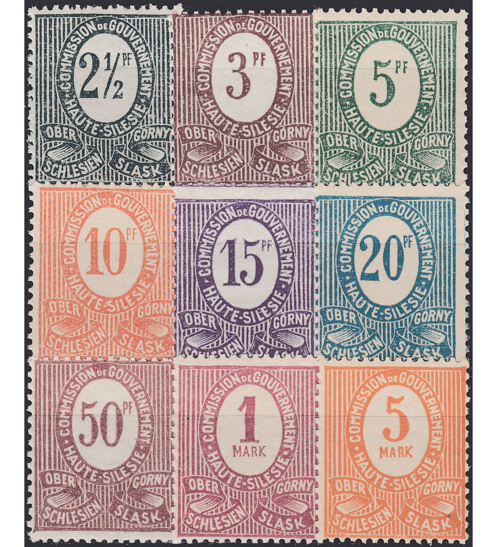 Oberschlesien Nr. 1-9  postfrisch **