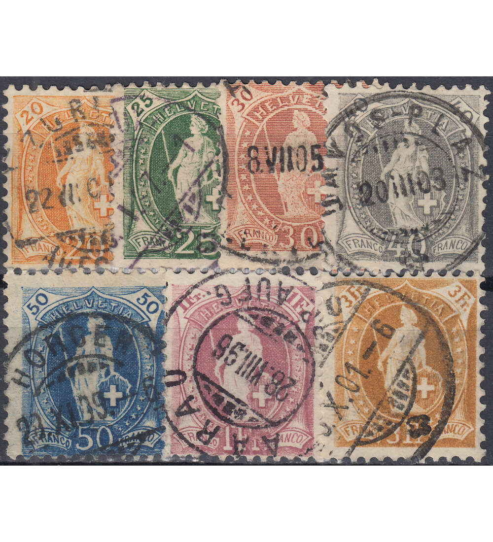 Schweiz Nr. 58-64 gestempelt Stehende Helvetia 1882