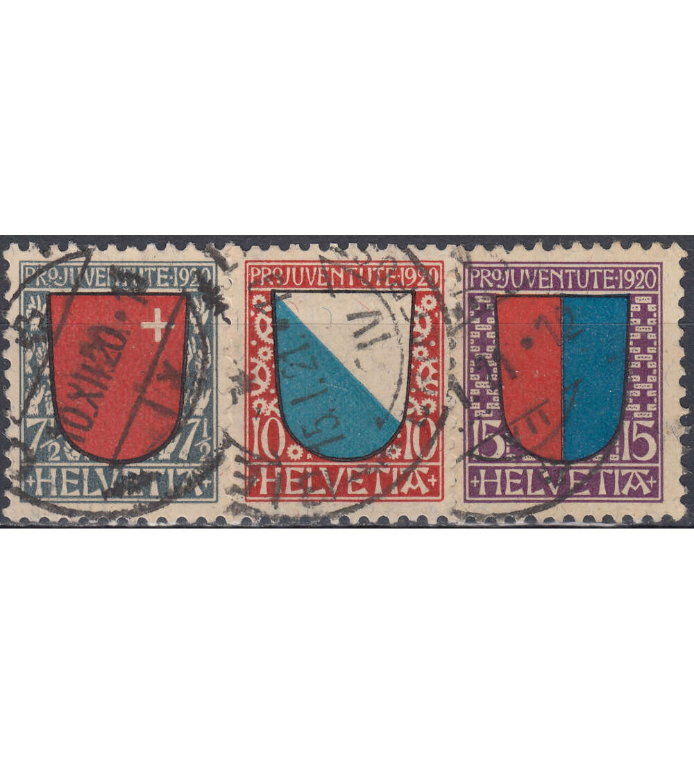 Schweiz Nr. 153-155 gestempelt Pro Juventute 1920