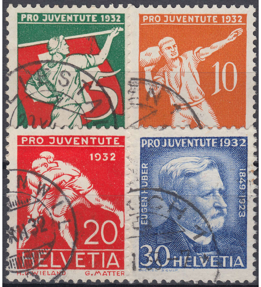Schweiz Nr. 262-265 gestempelt Pro Juventute 1932