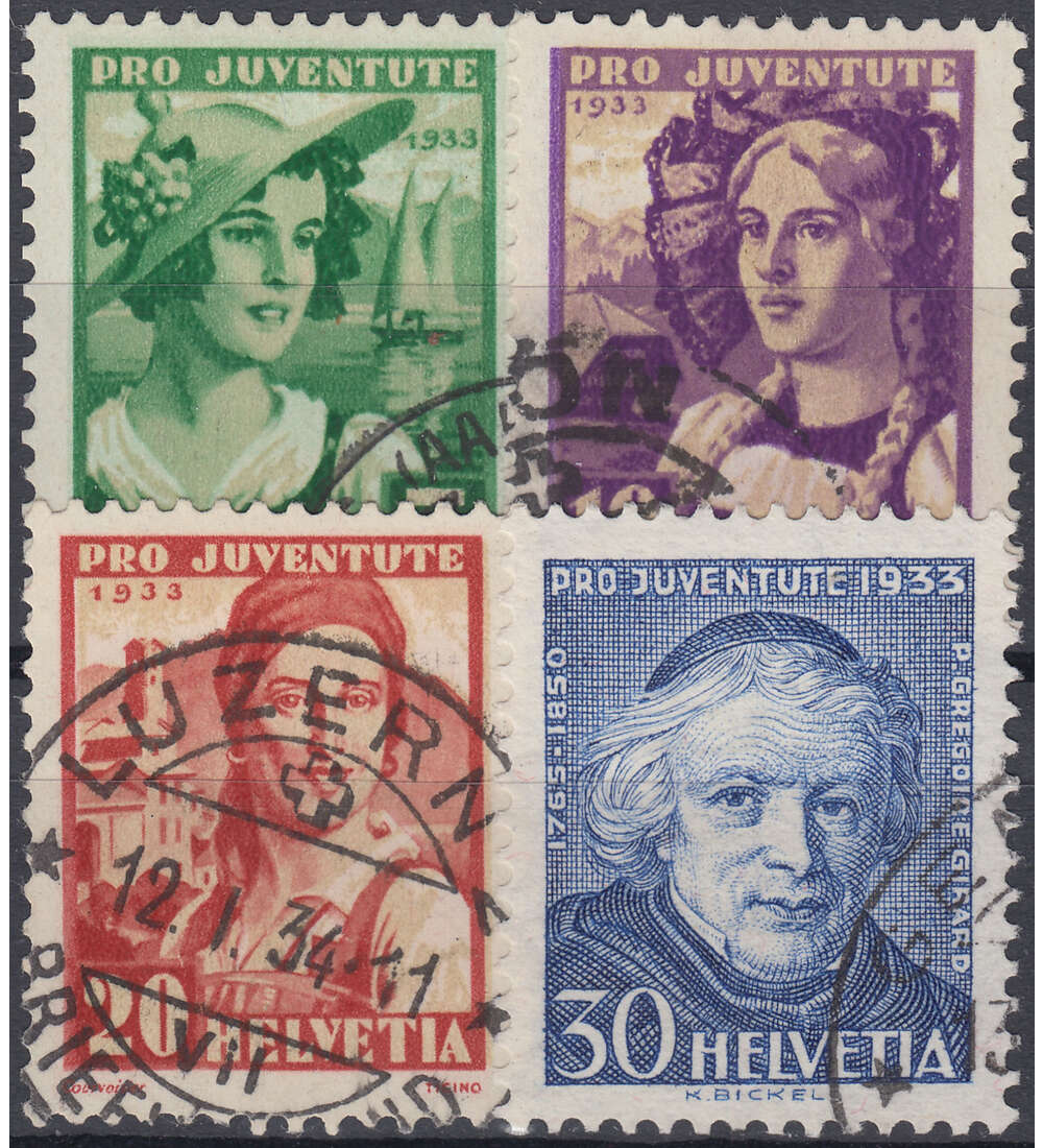 Schweiz Nr. 266-269 gestempelt Pro Juventute 1933