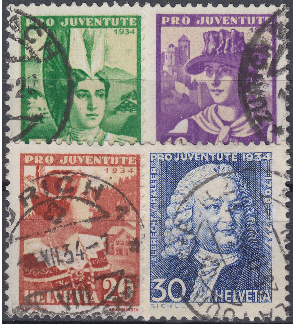 Schweiz Nr. 281-284 gestempelt Pro Juventute 1934