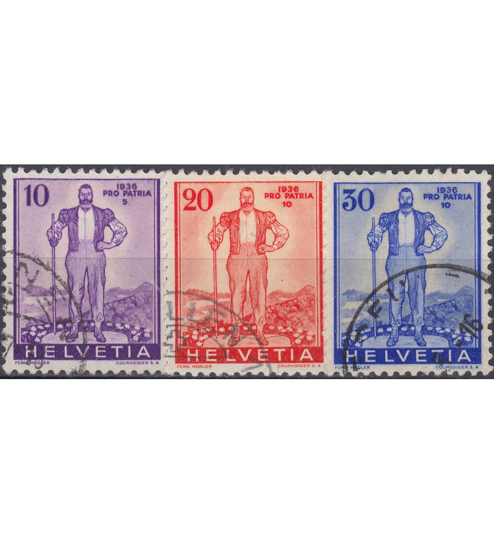 Schweiz Nr. 294-296 gestempelt Pro Patria 1936