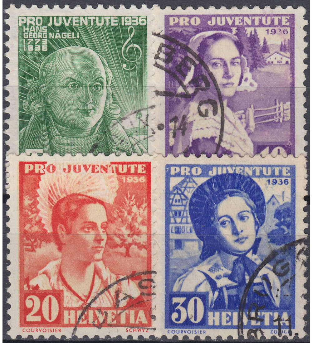 Schweiz Nr. 306-309 gestempelt Pro Juventute 1936