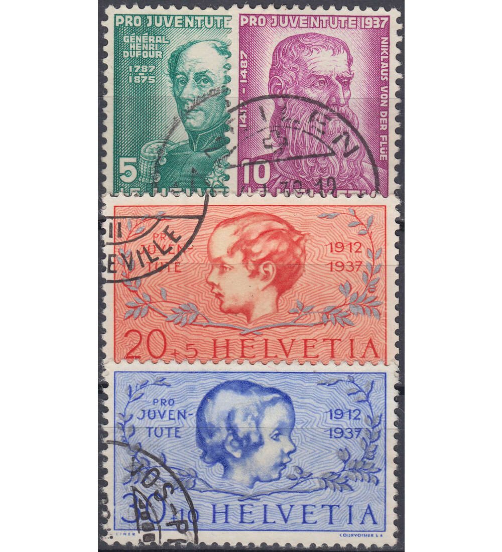 Schweiz Nr. 314-317 gestempelt Pro Juventute 1937