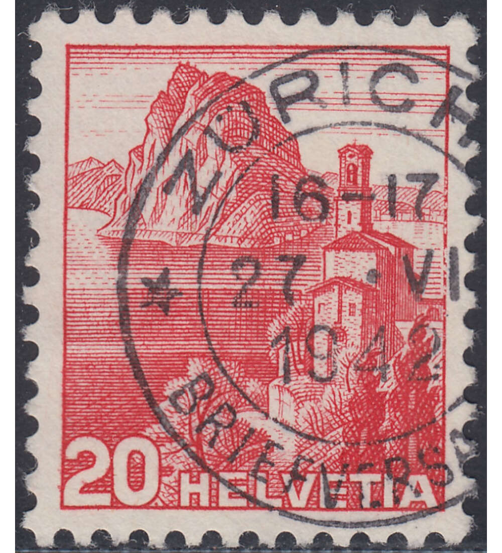 Schweiz Nr. 327 gestempelt     Landschaften 1938