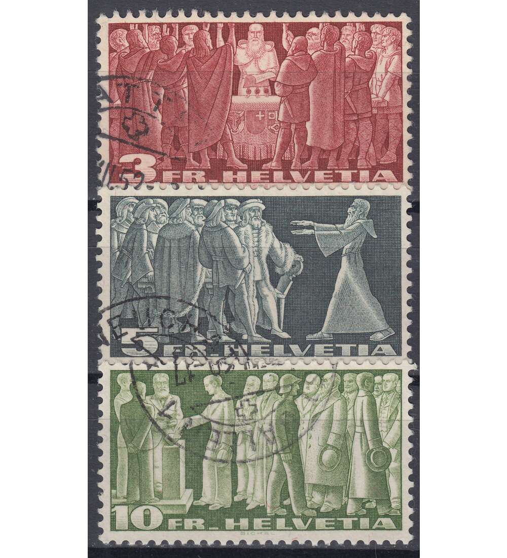 Schweiz Nr. 328x-330x gestemp. Freimarken 1938 wei rcks.
