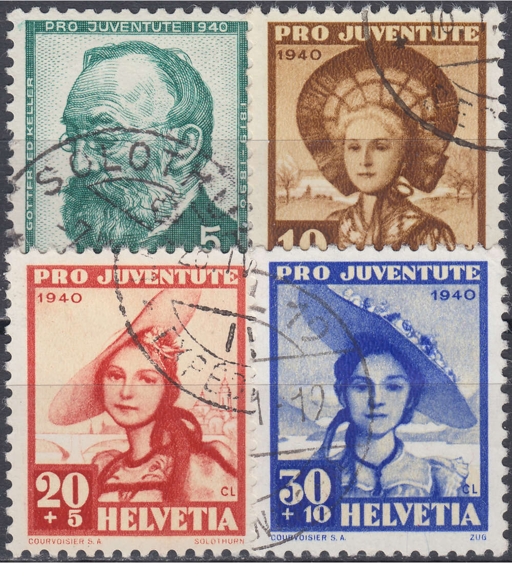 Schweiz Nr. 373-376 gestempelt Pro Juventute 1940