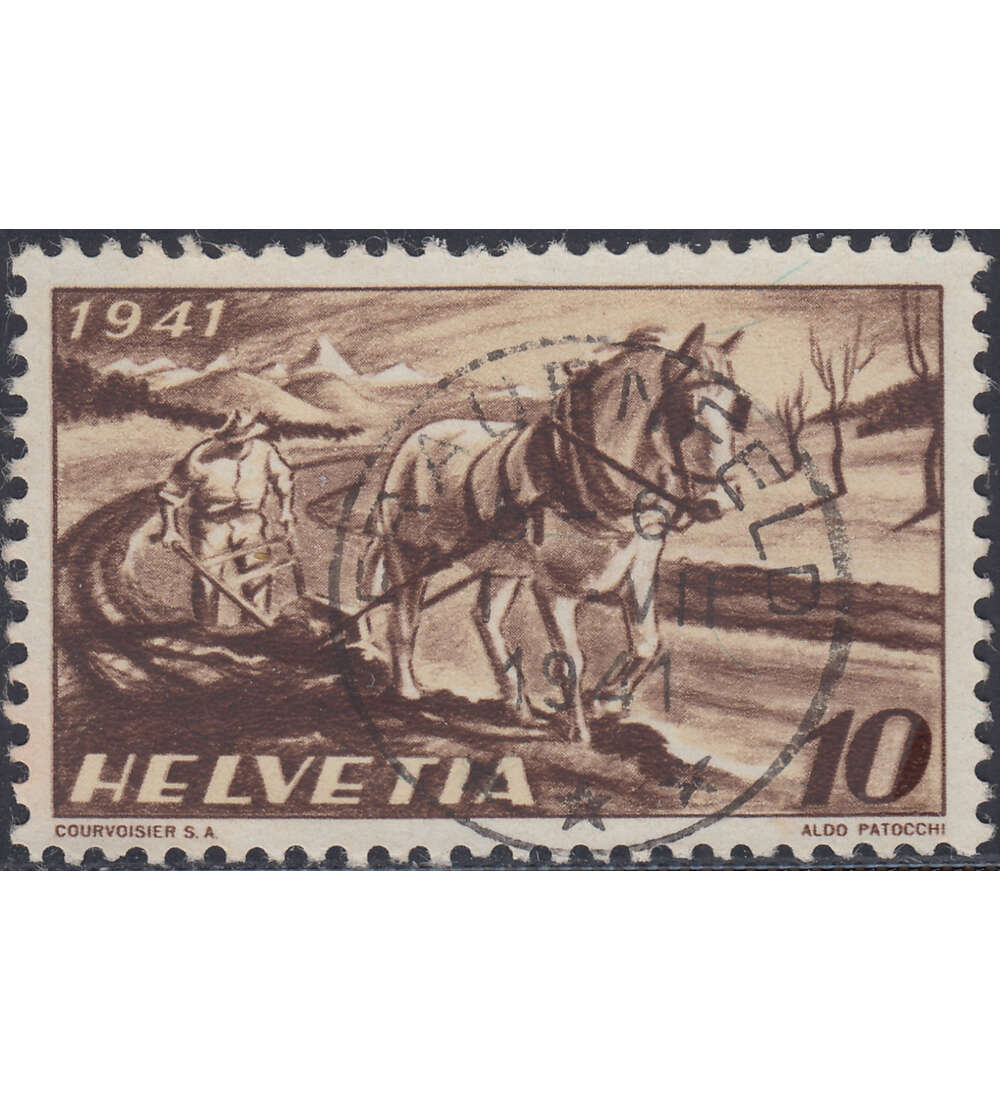 Schweiz Nr. 386 gestempelt     Nationales Anbauwerk 1941