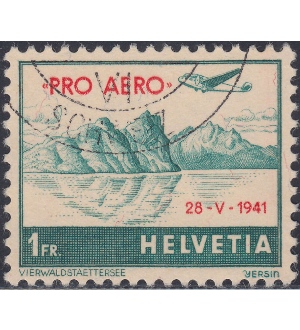 Schweiz Nr. 395 gestempelt     Flugpost 1941