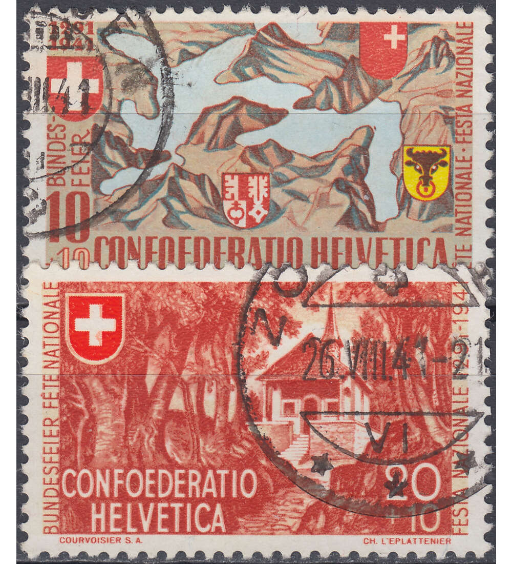 Schweiz Nr. 396-397 gestempelt Pro Patria 1941