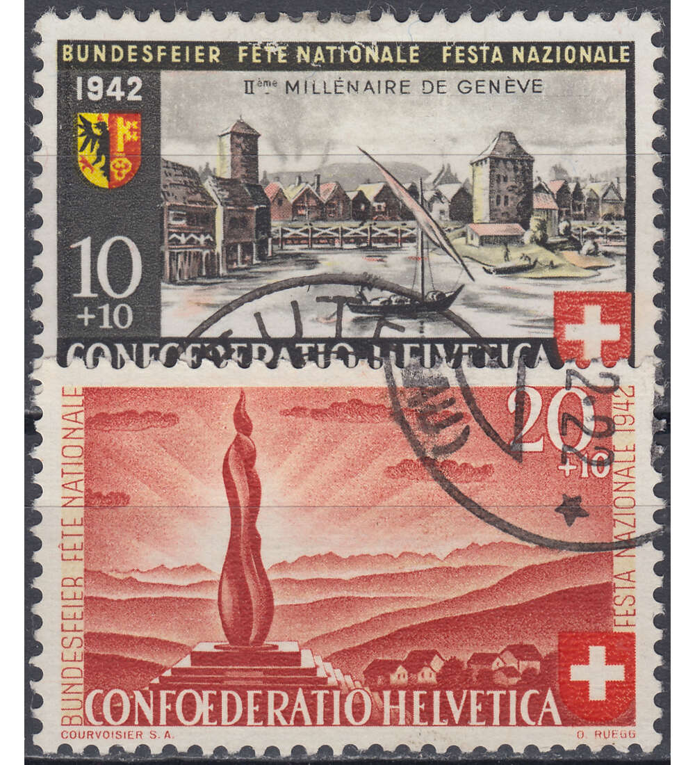 Schweiz Nr. 408-409 gestempelt Pro Patria 1942