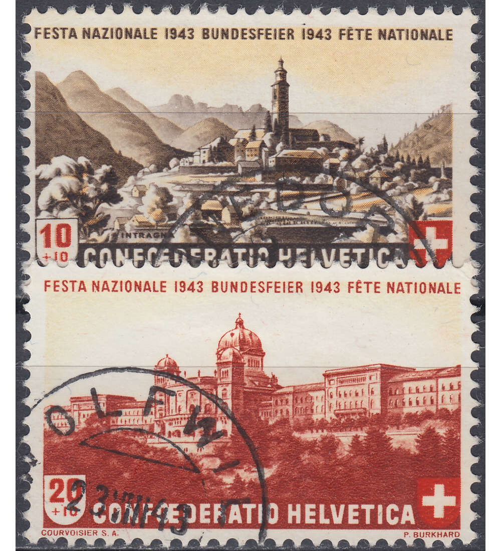 Schweiz Nr. 420-421 gestempelt Pro Patria 1943