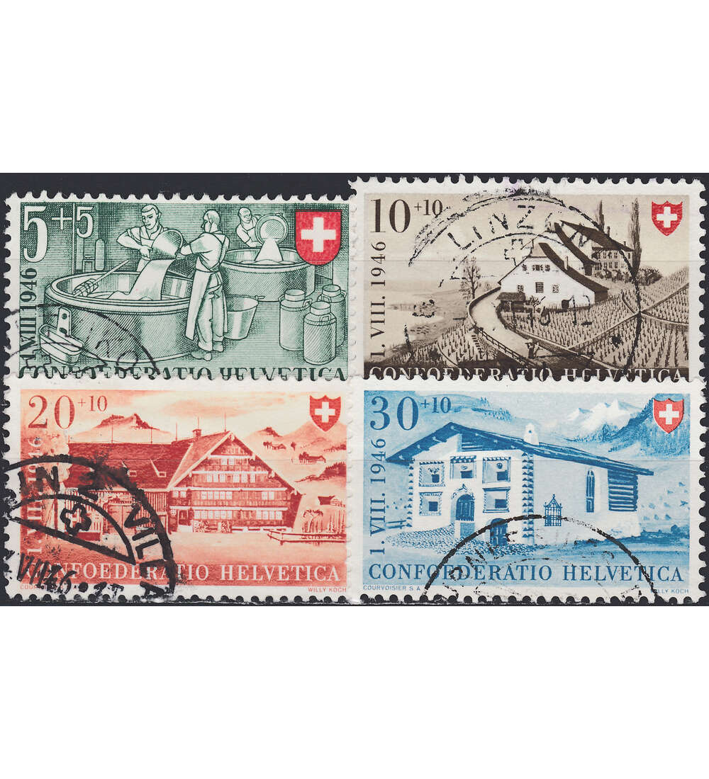 Schweiz Nr. 471-474 gestempelt Pro Patria 1946