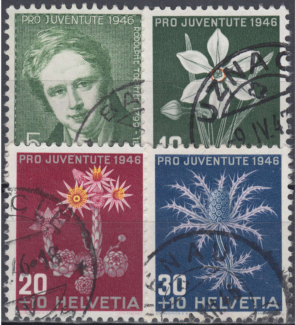 Schweiz Nr. 475-478 gestempelt Pro Juventute 1946