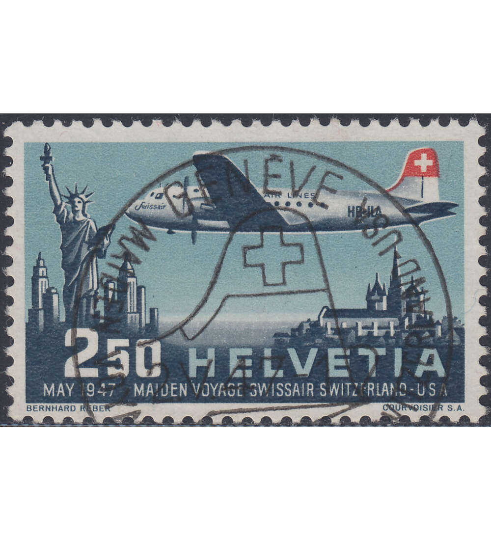 Schweiz Nr. 479 gestempelt     Flugpost 1947