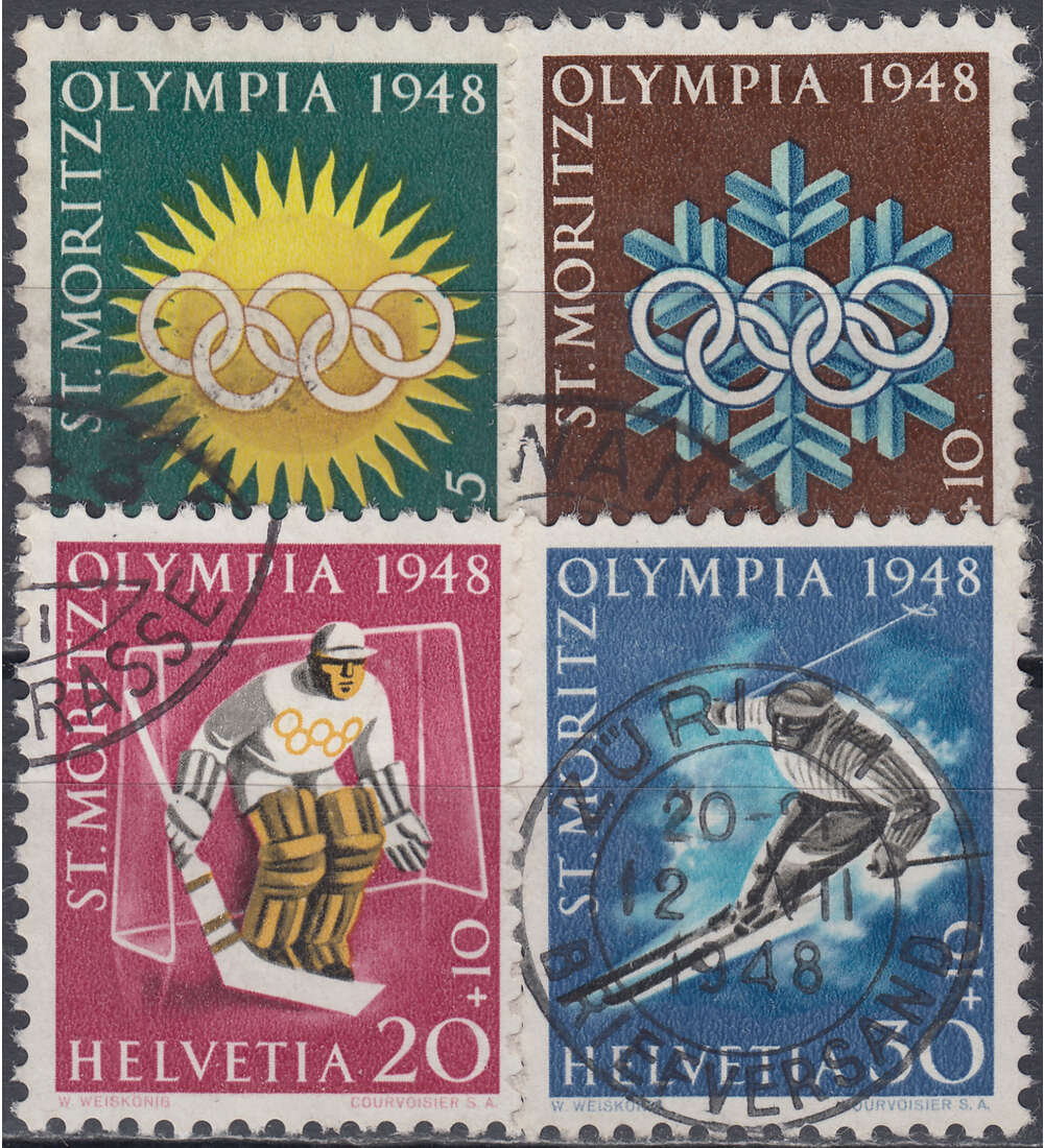 Schweiz Nr. 492-495 gestempelt Olymp. Winterspiele 1948