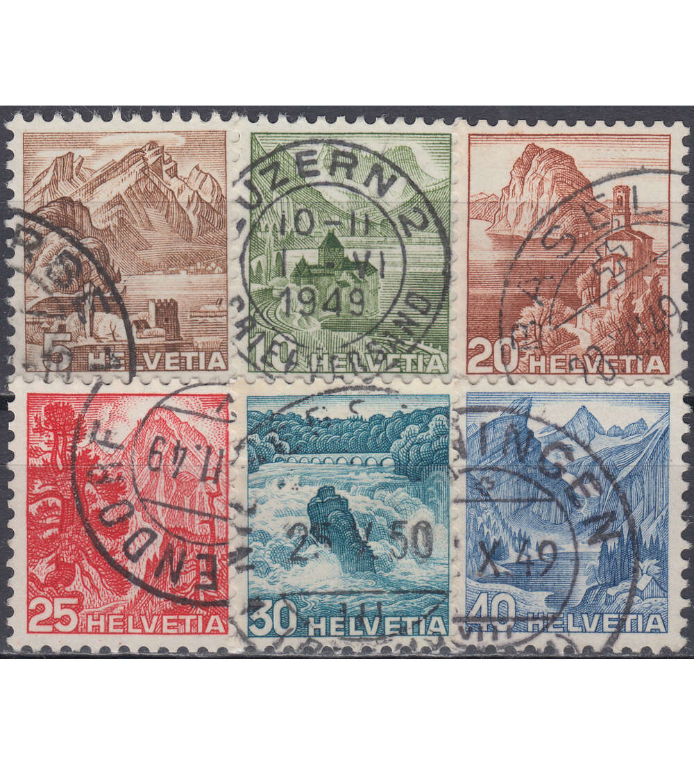 Schweiz Nr. 500-505 gestempelt Landschaften 1948