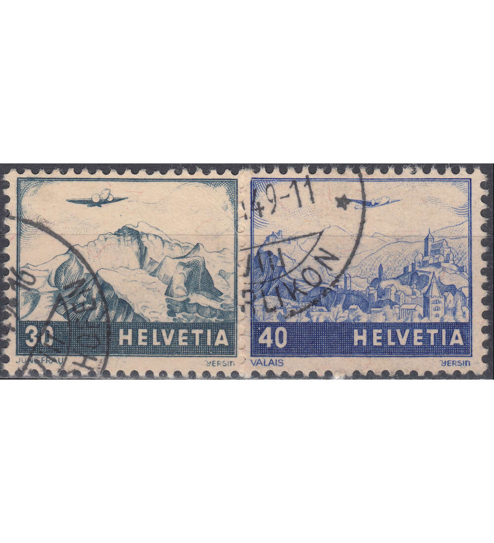 Schweiz Nr. 506-507 gestempelt Flugpost 1948