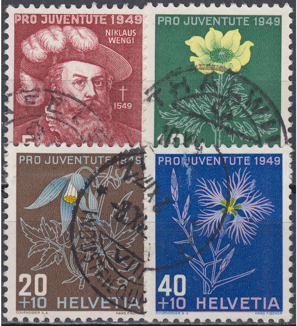 Schweiz Nr. 541-544 gestempelt Pro Juventute 1949