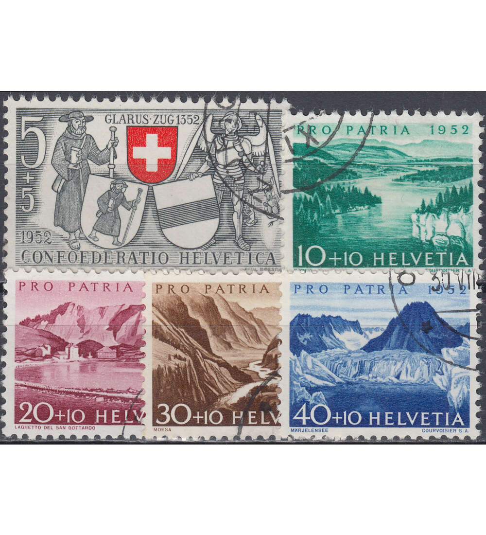 Schweiz Nr. 570-574 gestempelt Pro Patria 1952