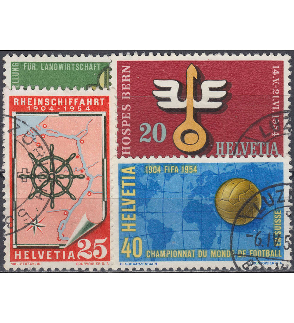 Schweiz Nr. 593-596 gestempelt Jahresereignisse 1954