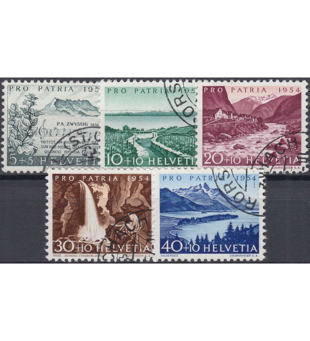 Schweiz Nr. 597-601 gestempelt Pro Patria 1954