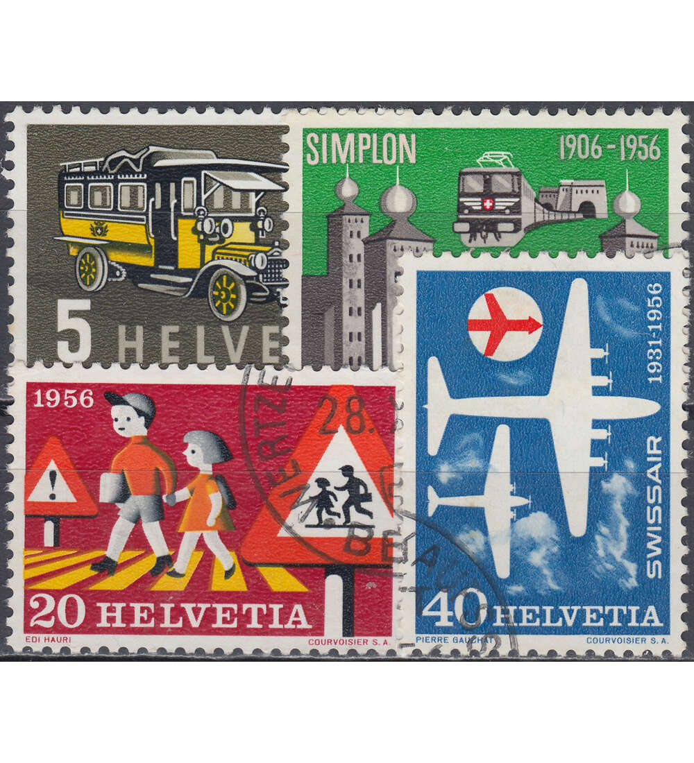 Schweiz Nr. 623-626 gestempelt Jahresereignisse 1956