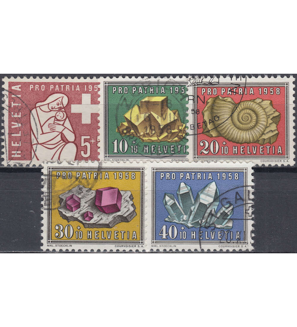 Schweiz Nr. 657-661 gestempelt Pro Patria 1958