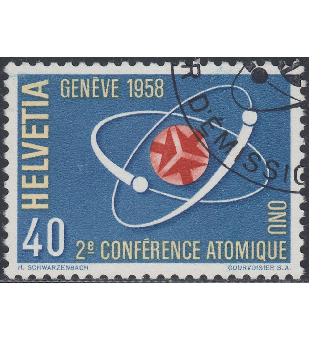 Schweiz Nr. 662 gestempelt     Atomkonferenz in Genf 1958