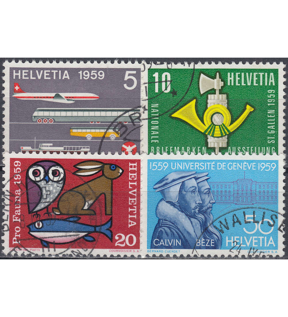 Schweiz Nr. 668-671 gestempelt Jahresereignisse 1959