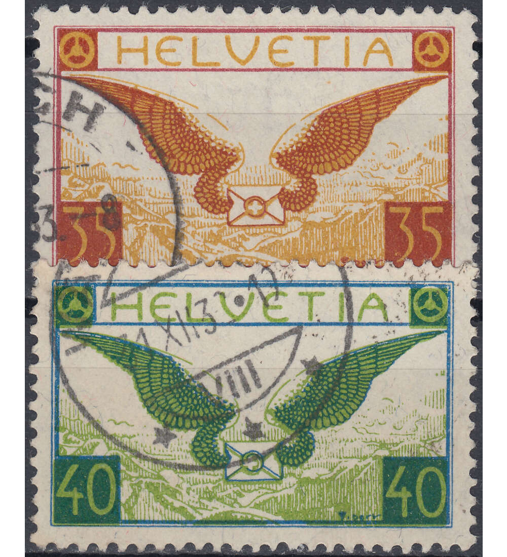 Schweiz Nr. 233x-234x gestemp. Flugpost 1929