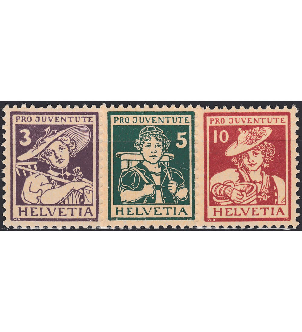 Schweiz Nr. 130-132 postfrisch Pro Juventute 1916