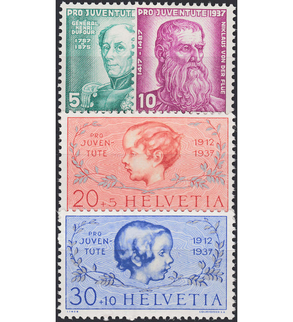 Schweiz Nr. 314-317 postfrisch Pro Juventute 1937