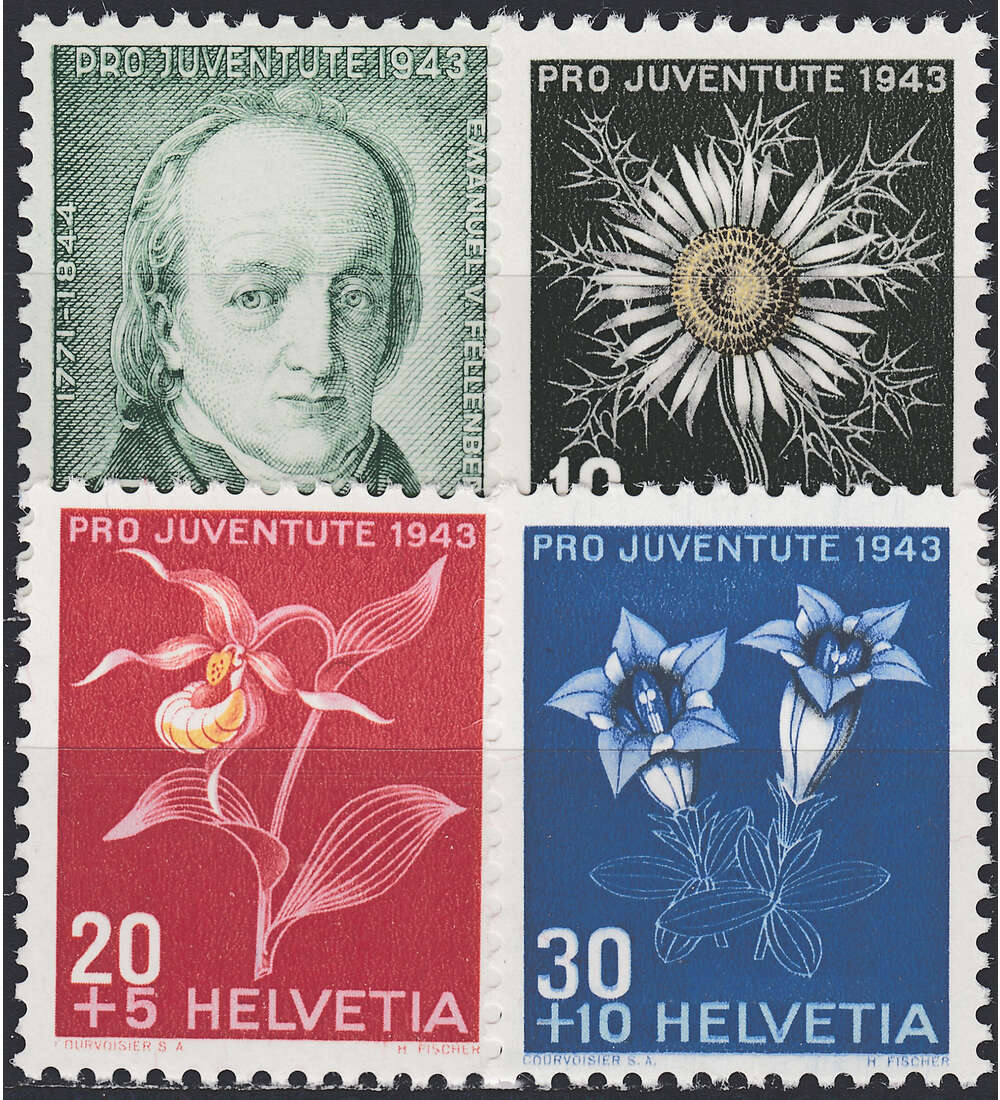 Schweiz Nr. 424-427 postfrisch Pro Juventute 1943